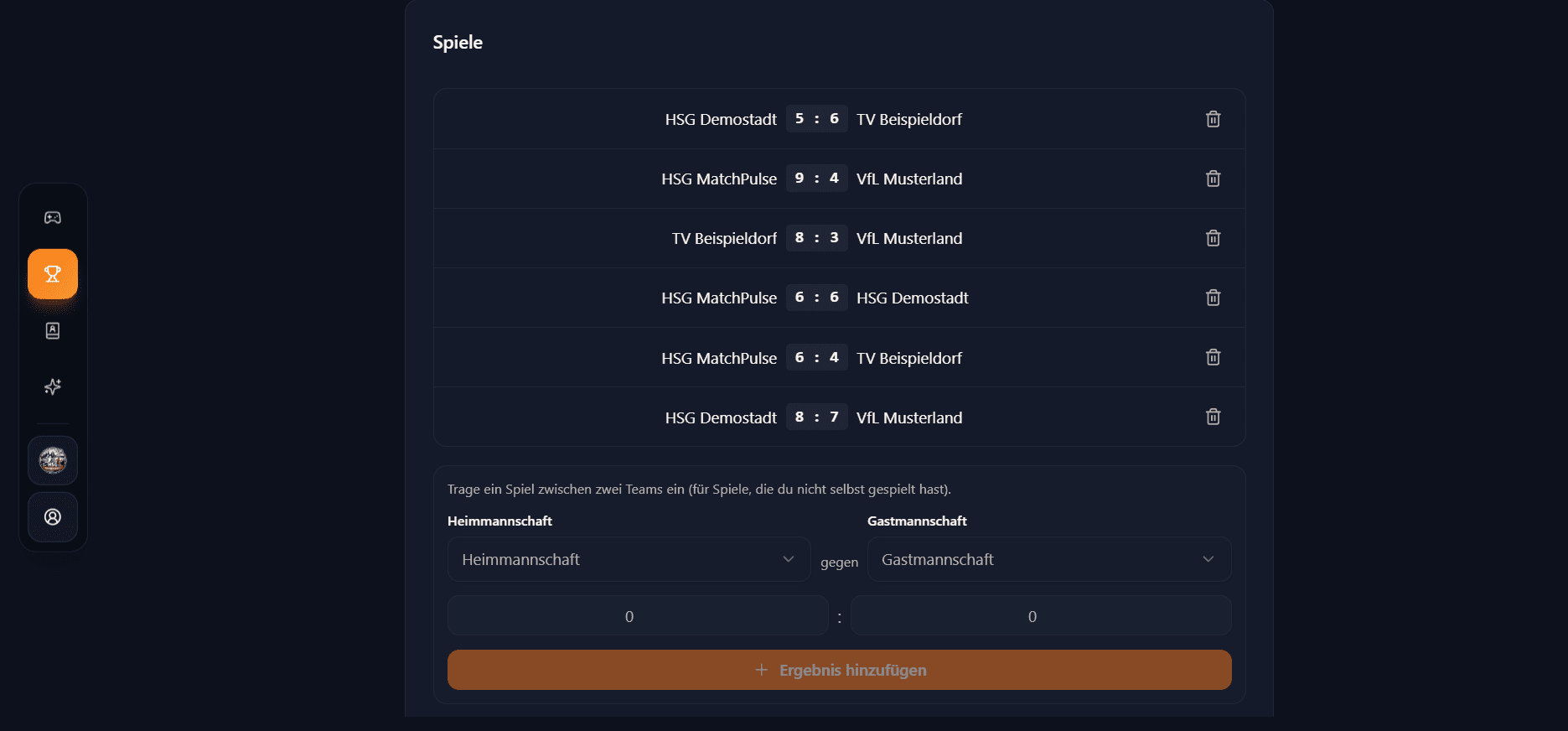 Spielplan & Ergebnisse